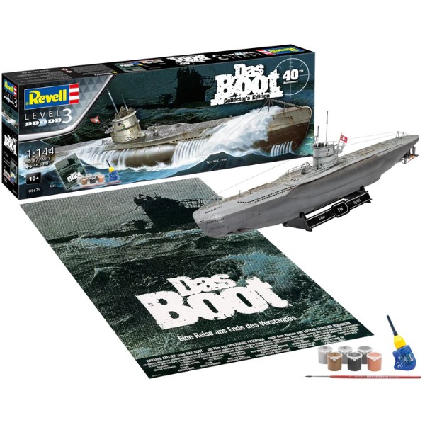 Фото - Набор для моделирования техники Revell набор Подлодка U96 (Das Boot) уровень 3 масштаб 1:144 (RVL-05675)